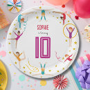 Search for gymnastics party plates Girl