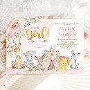 Search for teepee baby shower invitations Pink and gold