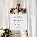 Search for burgundy floral wedding signs Elegant