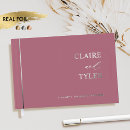 Search for burgundy wedding guest books Typography