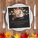 Search for black floral napkins Watercolor
