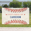 Search for baseball birthday banners Red white and blue