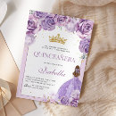 Search for purple quinceanera invitations Watercolor floral