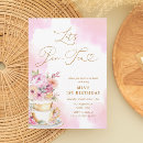 Search for tea 1st birthday invitations Watercolor