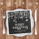 Search for black and white christmas napkins Festive