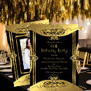 Search for black and gold 60th birthday invitations Party