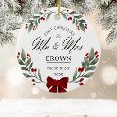Search for holly ornaments Newlywed newlyweds