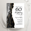 Search for black white 60th birthday invitations Modern typography