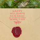Search for happy holidays rubber stamps Return address