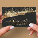 Search for black and gold business cards Makeup artist
