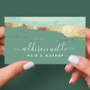 Search for green and gold business cards Beauty salon