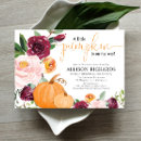 Search for a little pumpkin baby girl shower invitations Autumn