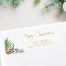 Search for christmas return address labels Mistletoe
