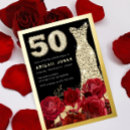 Search for red and gold 50th birthday invitations Golden