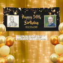 Search for then and now banners Black and gold