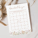 Search for bridal bingo invitations Boho