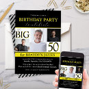 Search for black and white 50th birthday invitations Simple