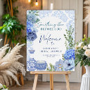 Search for bridal shower photo frame posters Blue and white