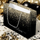 Search for glitter gift bags Black
