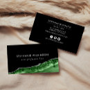 Search for emerald green business cards Black
