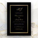Search for black and gold rehearsal dinner invitations Chic
