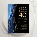 Search for black and gold 40th birthday invitations Watercolor