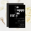 Search for black and white 50th birthday invitations Stylish