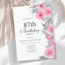 Search for 87th birthday invitations Flowers