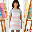 Search for pink chef aprons Pink and white
