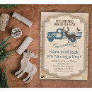 Search for truck baby shower invitations Rustic