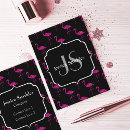 Search for pink flamingo business cards Black