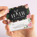 Search for hair salon appointment cards Girly