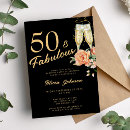 Search for fifty and fabulous 50th birthday invitations Blush pink