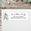 Search for holiday return address labels Watercolor