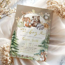 Search for boho baby shower invitations Woodland animals