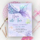Search for dive into five birthday invitations Mermaid 5th birthday