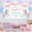 Search for unicorn birthday party banners Girl