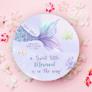 Search for mermaid baby shower stickers Watercolor