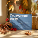 Search for blue engagement party invitations Retro