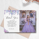 Search for flower thank you cards Purple