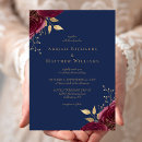 Search for burgundy and navy wedding invitations Modern