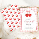 Search for fruit 1st birthday invitations Red