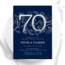 Search for modern floral 70th birthday invitations Elegant