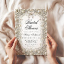 Search for diamonds and pearls bridal shower invitations Chic