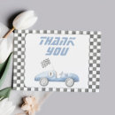 Search for car thank you cards Race car party