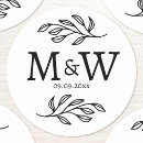 Search for greenery stickers Monogram initial