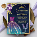 Search for dark purple quinceanera invitations Quinceañera