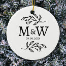 Search for bride and groom ornaments First christmas married