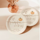 Search for fall baby shower plates Pumpkin