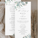 Search for eucalyptus wedding programs Modern
